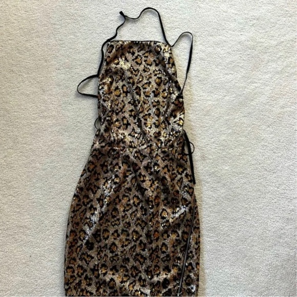 Tobi leopard print sequin dress (BNWOT) - Picture 1 of 5